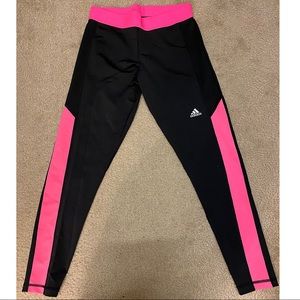 Black/Pink Adidas Leggings Size Medium